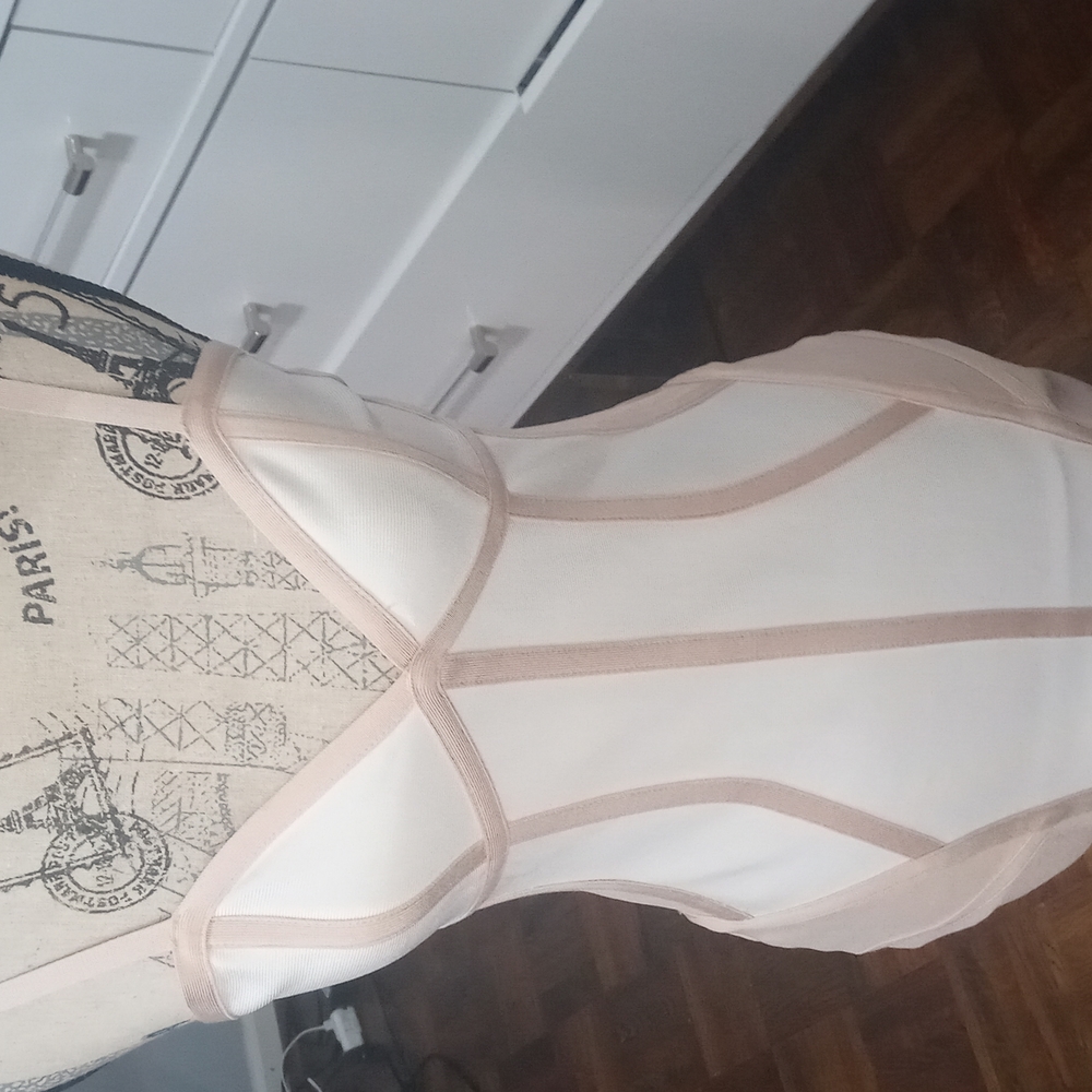 Cream & White Bandage Dress